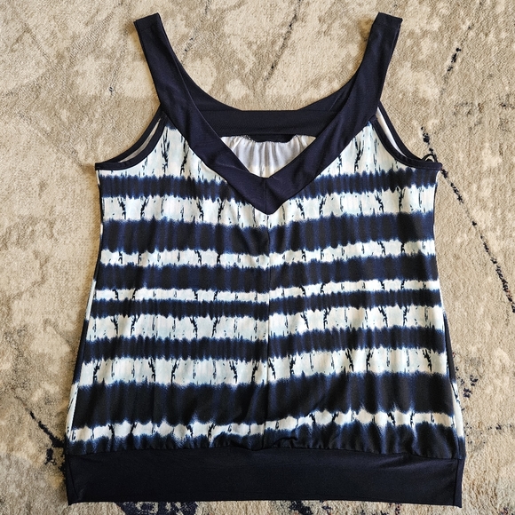 Straps summer navy top - Picture 1 of 4